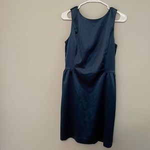 Satin high neck mini dress